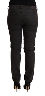 Ermanno Scervino Black Low Waist Skinny Denim Cotton Jeans