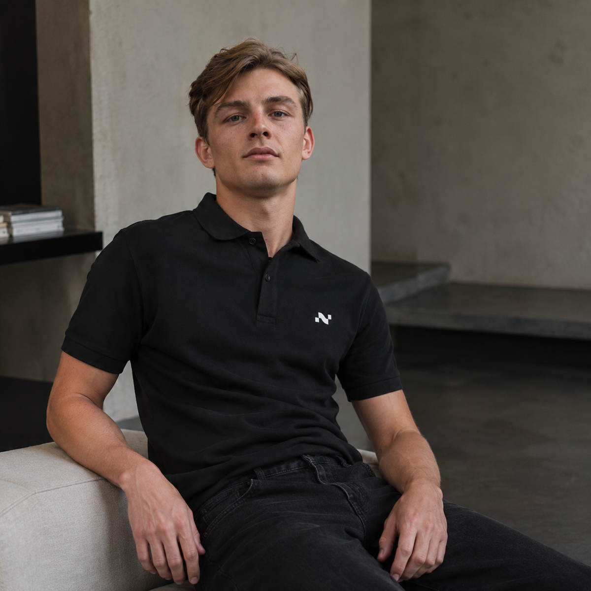 Noctilupus Polo Shirt in Black