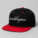 Noctilupus Snapback Cap in Black and Red