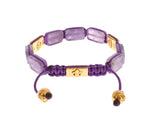 Nialaya CZ Amethyst 18K Gold 925 Bracelet