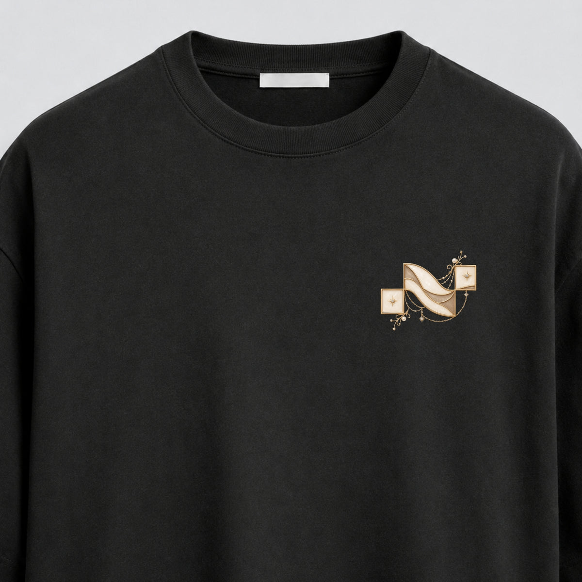 Noctilupus Golden Pearl T Shirt in Black