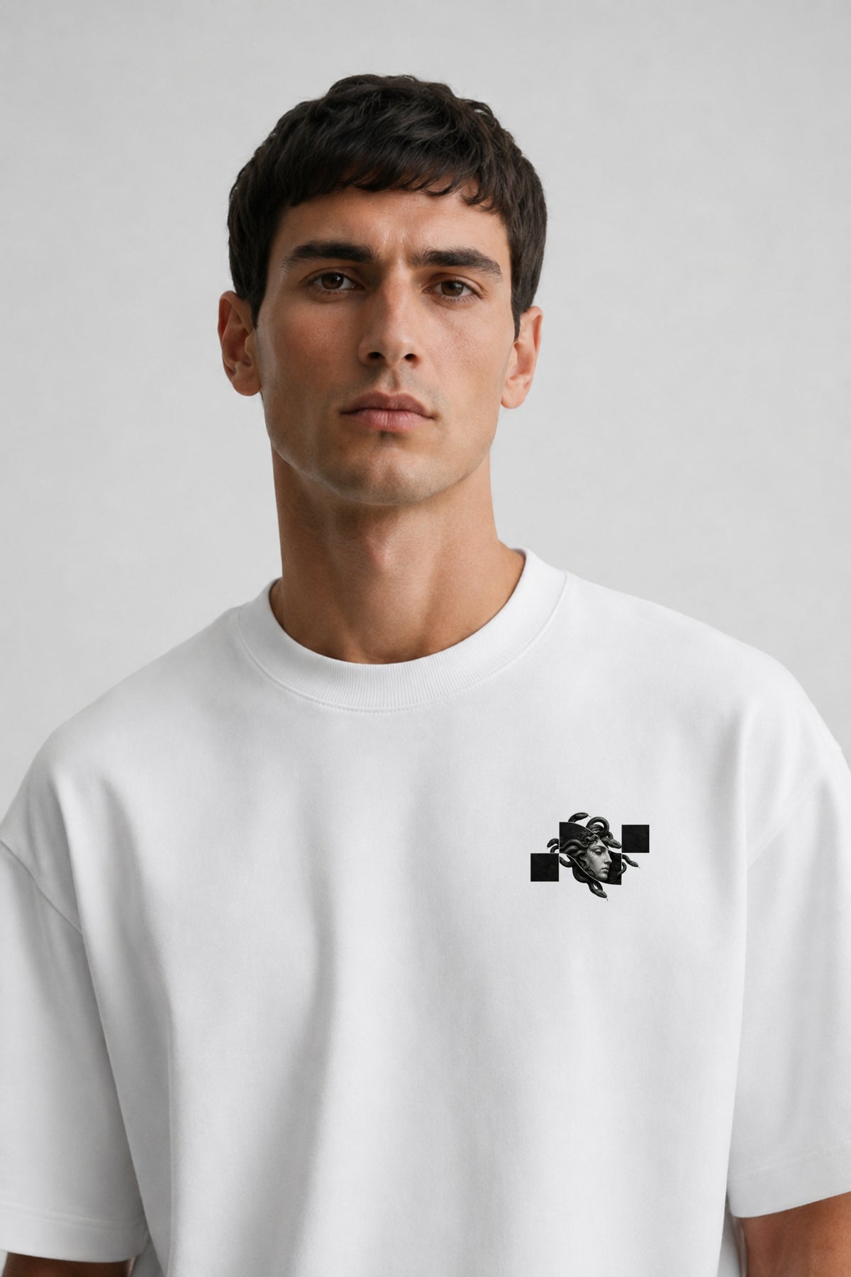 Noctilupus Medusa Crest T Shirt in White