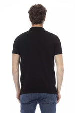 Baldinini Trend Black Cotton Men Polo