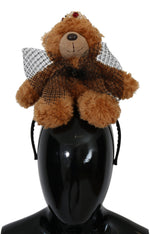 Dolce & Gabbana Teddy Bear Gold CrystalCrown Tiara Diadem Hair Band