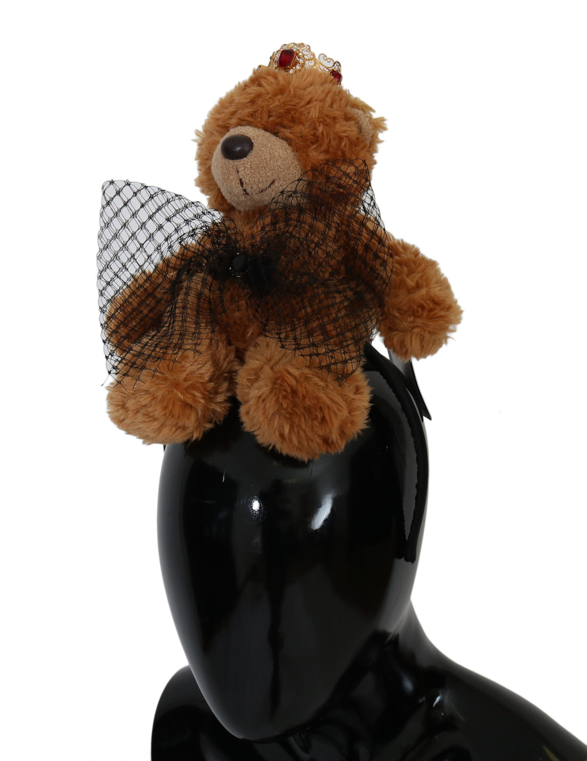 Dolce & Gabbana Teddy Bear Gold CrystalCrown Tiara Diadem Hair Band