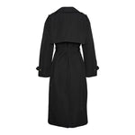 Vero Moda Black Polyester Trench Coat
