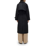 Vero Moda Black Polyester Trench Coat