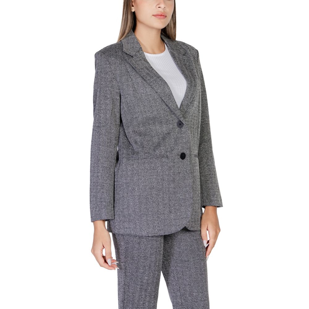 ICHI Black Polyester Blazer
