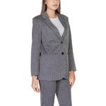 ICHI Black Polyester Blazer