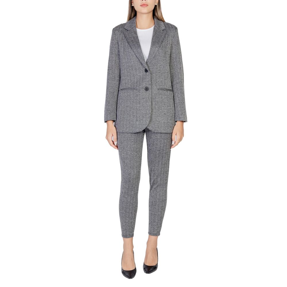 ICHI Black Polyester Blazer