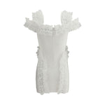 Self-Portrait Knit Ruffle mini Dress
