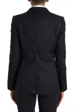 Dolce & Gabbana Black Long Sleeve Coat Blazer Jacket