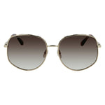 Salvatore Ferragamo Gold Metal Sunglasses