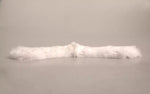 Dolce & Gabbana White Fur Shoulder Collar Wrap Shawl Scarf