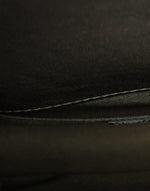 Chanel Dark Green Leather Shoulder Bag Gray Metal Purse Bag