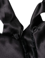 Dolce & Gabbana Black Lamb Fur Women Neck Warmer Winter Scarf