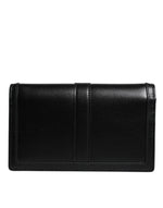Versace Black Calfskin Leather Chain Strap Shoulder Crossbody Bag