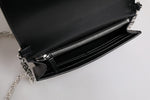 Versace Black Calfskin Leather Chain Strap Shoulder Crossbody Bag