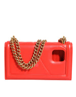 Dolce & Gabbana Red Leather Quilted Devotion Crossbody Phone Cover Bag