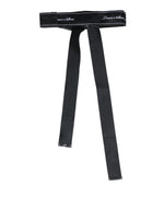 Dolce & Gabbana Black Waist Ribbon Wide Bow Logo Belt