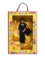 Dolce & Gabbana Black Dress Ceramic Porcelain Fashion Leather Sicily Dolls