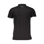Cavalli Class Black Cotton Polo Shirt