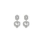 Self-Portrait Earrings with heart-shaped pendant