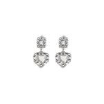 Self-Portrait Earrings with heart-shaped pendant