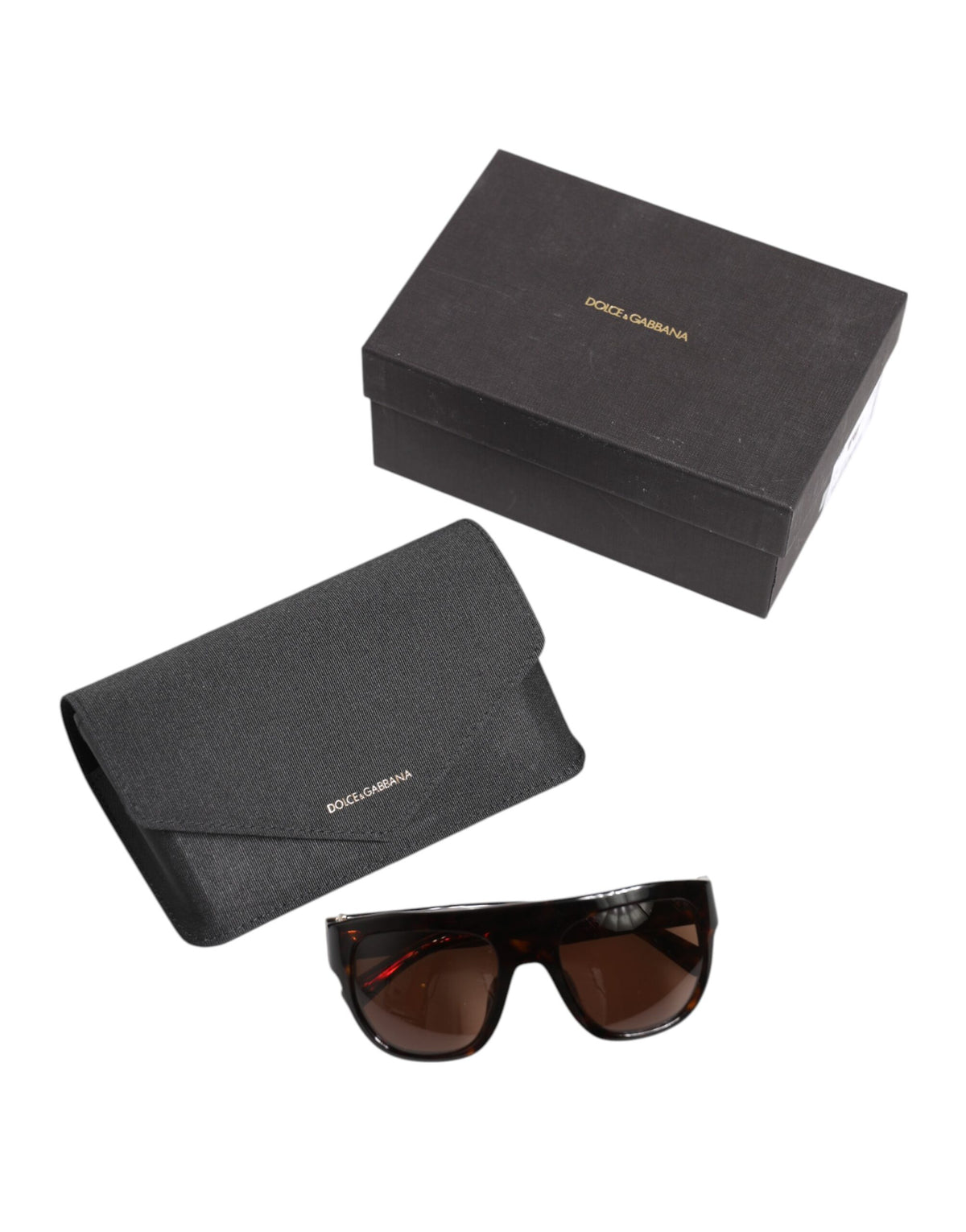 Dolce & Gabbana Dark Brown Havana DG4398F Square Frame Eyewear Sunglasses