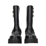 Celine Gold Leather Ankle Boots