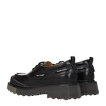 Off-White Black Leather Slip-On Loafers