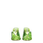 Miu Miu Green Plexiglass Platforms