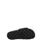 Off-White Black Leather Slippers Sandals