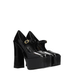 Stuart Weitzman Black Leather Platforms Pumps