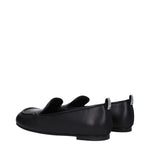 Premiata Black Leather Slip-On Loafers
