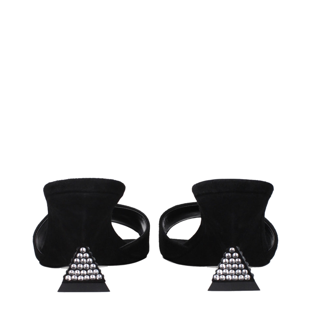 The Attico Black Leather Platforms