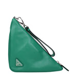 Prada Green Leather Clutch Bags