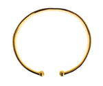 Nialaya CZ Gold Sterling 925 Silver Bangle Bracelet