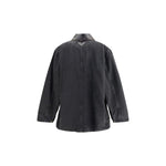 Prada Denim Jacket with leather collar