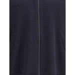 Thom Browne Double Face Full Zip Up Cardigan In Meri