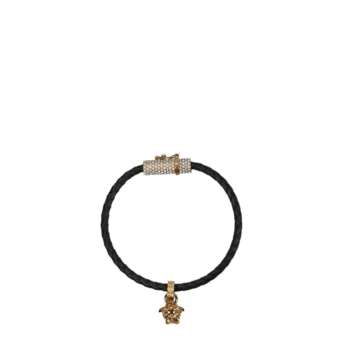Versace Black Leather Bracelets