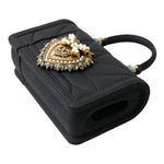 Dolce & Gabbana Case Black Silicone Devotion Heart Cover Hand Bag Airpod