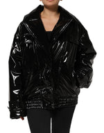 Dolce & Gabbana Polyester Black Quilted Puffer CoatJacket