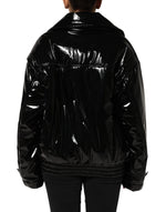 Dolce & Gabbana Polyester Black Quilted Puffer CoatJacket