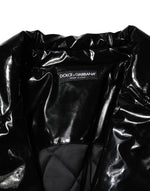 Dolce & Gabbana Polyester Black Quilted Puffer CoatJacket