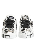 Dolce & Gabbana White Portofino Crystal SneakersShoes