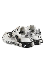Dolce & Gabbana White Portofino Crystal SneakersShoes