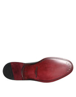 Dolce & Gabbana Black Calf Leather Lace Up Dress Shoes