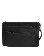 Dolce & Gabbana Black Palmellato Leather Logo Plaque Shoulder Borse Bag