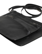 Dolce & Gabbana Black Palmellato Leather Logo Plaque Shoulder Borse Bag